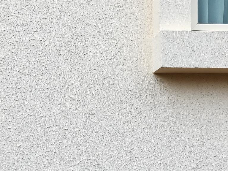 Putsad fasad i närbild